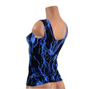 Full Length Neon Blue Lightning Tank Top - Coquetry Clothing