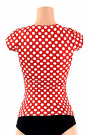 Full Length Red & White Polka Dot Top - Coquetry Clothing