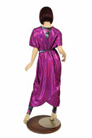 Galaxy and Fuchsia Sparkly Jewel Batwing Catsuit - Coquetry Clothing