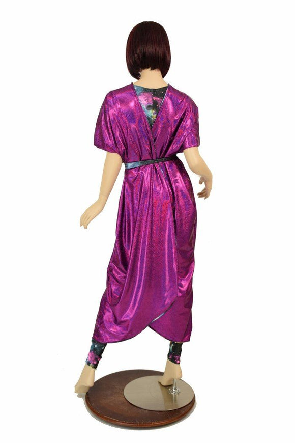 Galaxy and Fuchsia Sparkly Jewel Batwing Catsuit - Coquetry Clothing