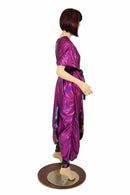 Galaxy and Fuchsia Sparkly Jewel Batwing Catsuit - Coquetry Clothing