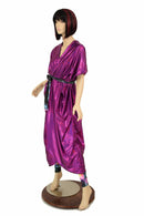 Galaxy and Fuchsia Sparkly Jewel Batwing Catsuit - Coquetry Clothing