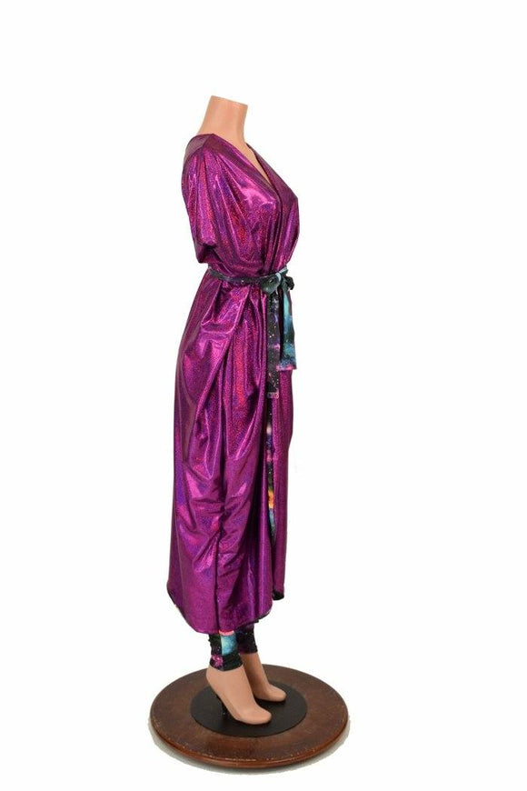 Galaxy and Fuchsia Sparkly Jewel Batwing Catsuit - Coquetry Clothing