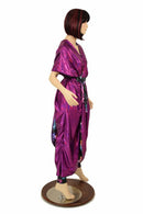 Galaxy and Fuchsia Sparkly Jewel Batwing Catsuit - Coquetry Clothing