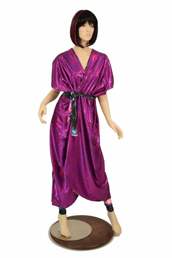 Galaxy and Fuchsia Sparkly Jewel Batwing Catsuit - Coquetry Clothing