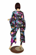 Galaxy and Fuchsia Sparkly Jewel Batwing Catsuit - 10