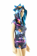 Galaxy & Blue Hoodie Romper - 3