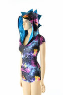 Galaxy & Blue Hoodie Romper - 1
