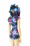 Galaxy & Blue Hoodie Romper - 4