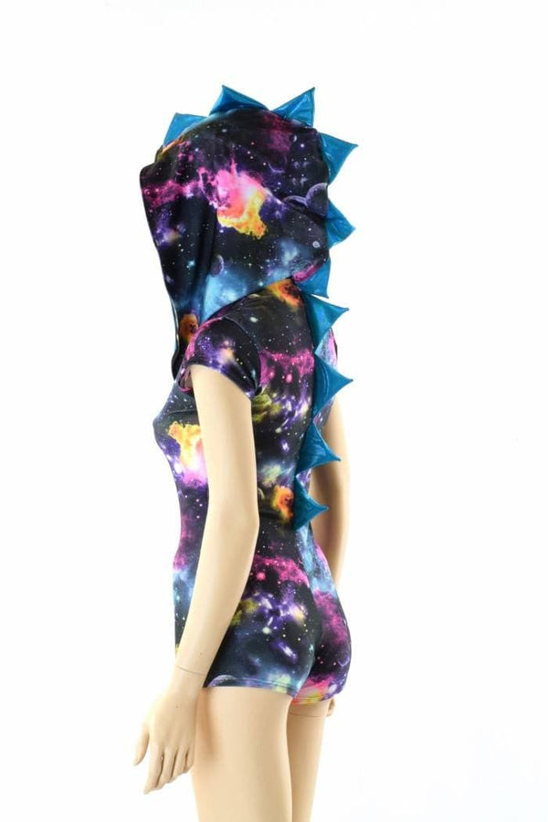 Galaxy & Blue Hoodie Romper - 5