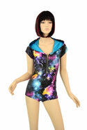 Galaxy Dragon Zipper Hoodie Romper - 8