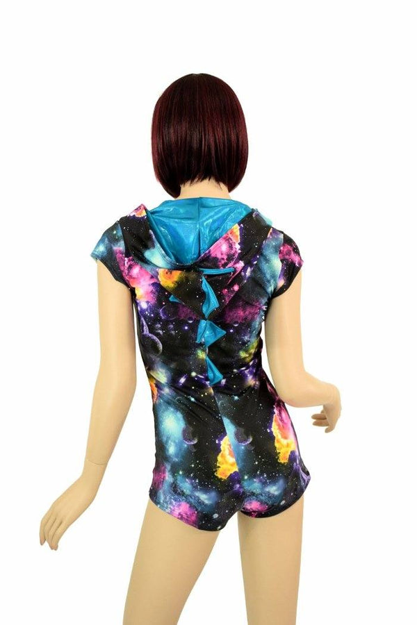 Galaxy Dragon Zipper Hoodie Romper - 7