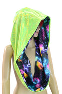 Galaxy & Green HUGE Reversible Festival Hood - 5