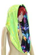 Galaxy & Green HUGE Reversible Festival Hood - 4