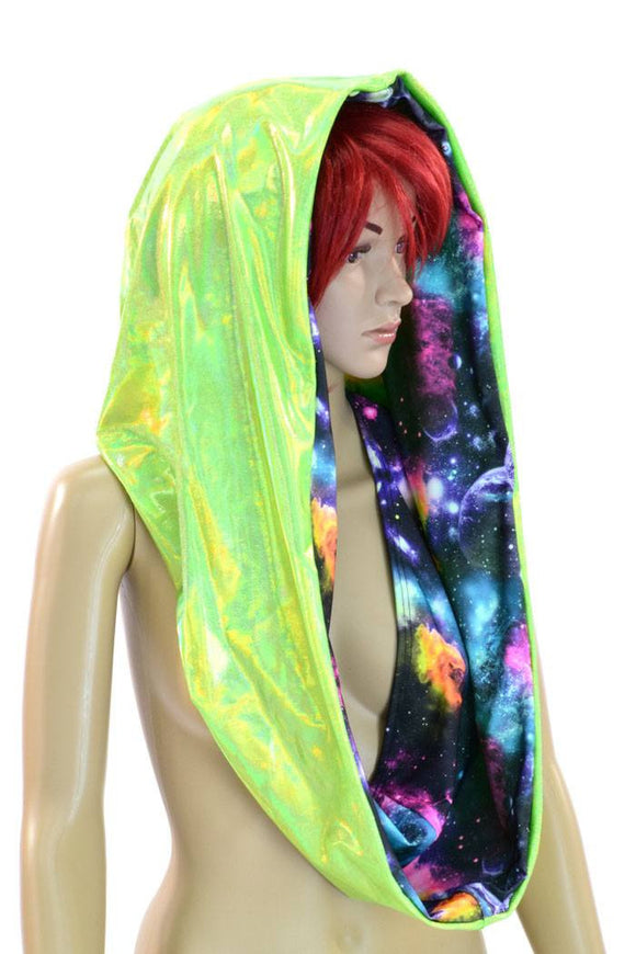 Galaxy & Green HUGE Reversible Festival Hood - Coquetry Clothing