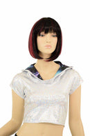 Galaxy Lined Silvery Crop Hoodie - Coquetry Clothing
