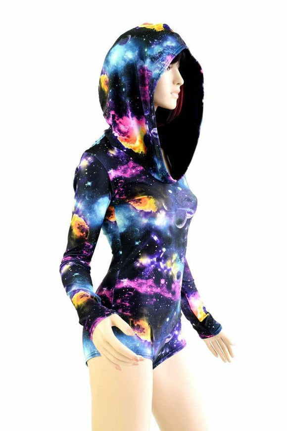 Galaxy Long Sleeve Hoodie Romper - Coquetry Clothing