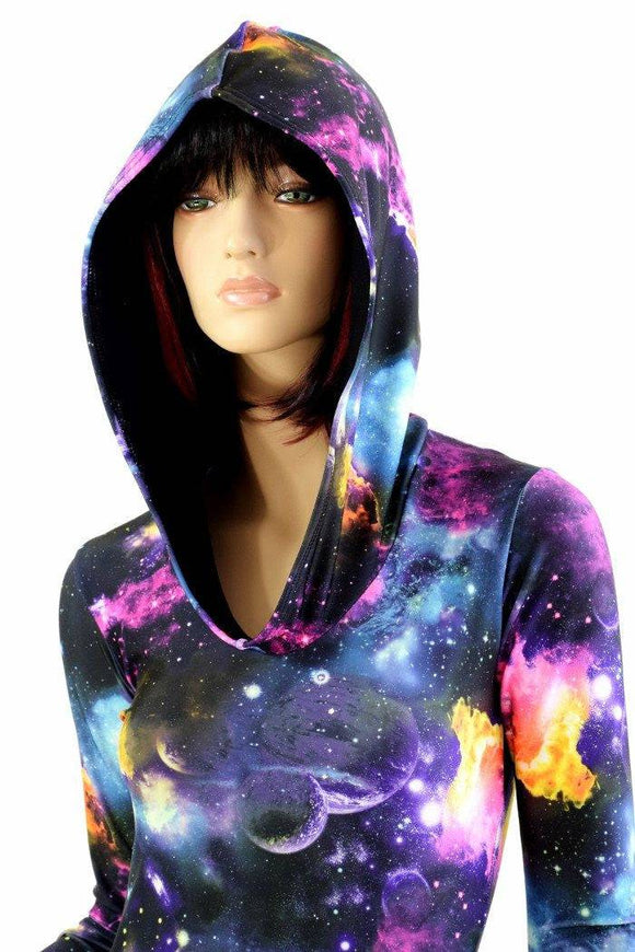 Galaxy Long Sleeve Hoodie Romper - Coquetry Clothing