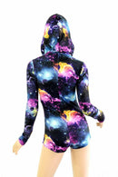 Galaxy Long Sleeve Hoodie Romper - Coquetry Clothing