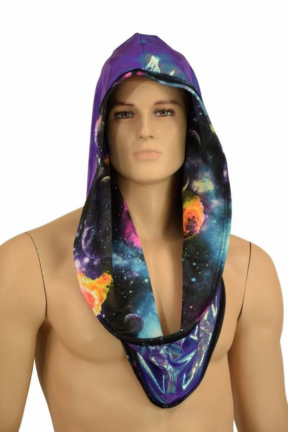 Galaxy & Moonstone Reversible Infinity Festival Hood - Coquetry Clothing