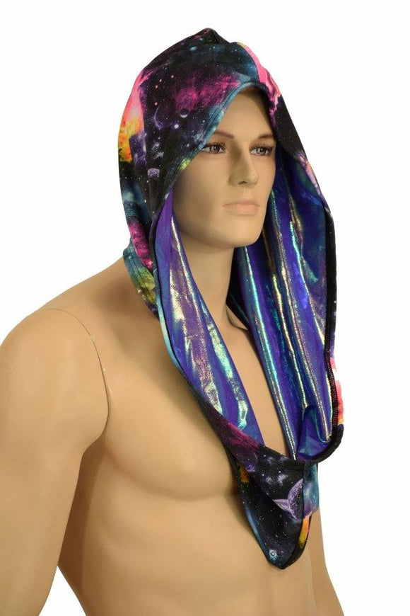 Galaxy & Moonstone Reversible Infinity Festival Hood - Coquetry Clothing
