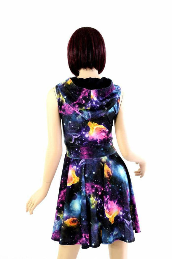 Galaxy Pocket Hoodie Skater Dress - Coquetry Clothing