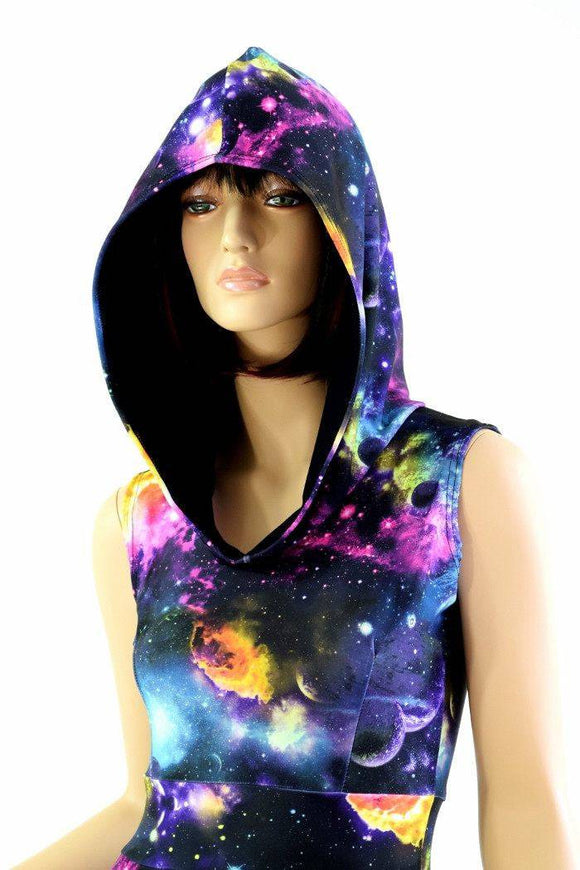 Galaxy Pocket Hoodie Skater Dress - Coquetry Clothing