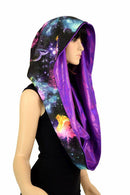 Galaxy & Purple HUGE Reversible Festival Hood - Coquetry Clothing