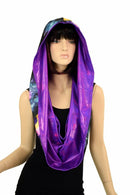 Galaxy & Purple HUGE Reversible Festival Hood - Coquetry Clothing