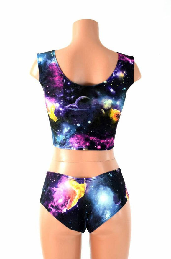 Galaxy Tank Crop & Cheekies Set - Coquetry Clothing