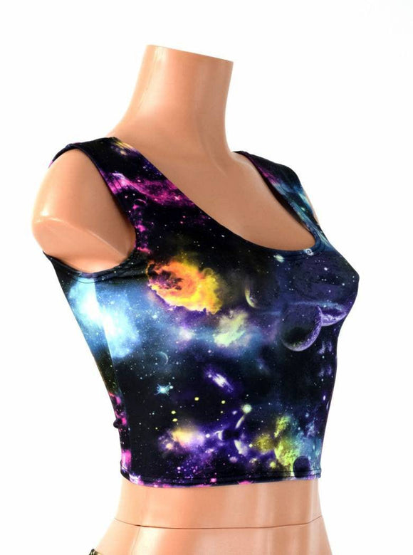 Galaxy Tank Crop Top - Coquetry Clothing