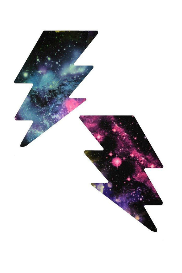 Galaxy UV Bolt Pasties - Coquetry Clothing