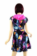 Galaxy Zipper Front Skater Dress - Coquetry Clothing