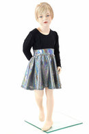 Girls Black & Silver Skater Dress - Coquetry Clothing