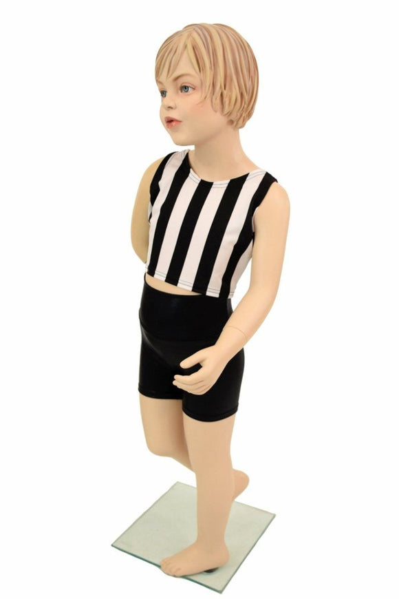 Girls Black & White Shorts & Top Set - Coquetry Clothing