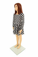 Girls Black & White Skater Dress - Coquetry Clothing