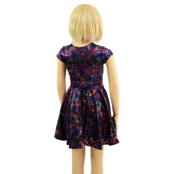Girls Cyberspace Skater Dress - 4