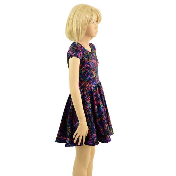 Girls Cyberspace Skater Dress - Coquetry Clothing