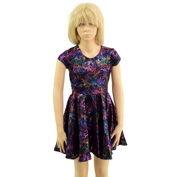 Girls Cyberspace Skater Dress - Coquetry Clothing