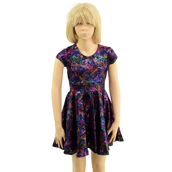 Girls Cyberspace Skater Dress - 2