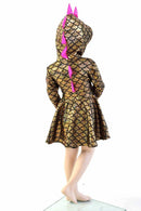 Girls Dragon Hooded Skater Dress - Coquetry Clothing
