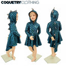 Girls Dragon Tail Skater Dress - Coquetry Clothing