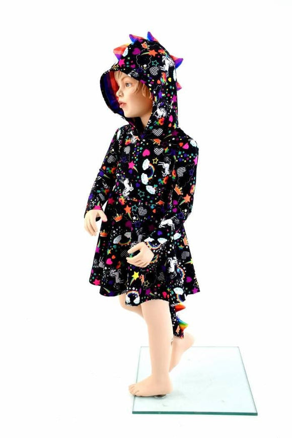 Girls Dragon Tail Skater Dress - Coquetry Clothing