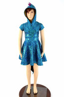 Girls Dragon Tail Skater Dress - Coquetry Clothing