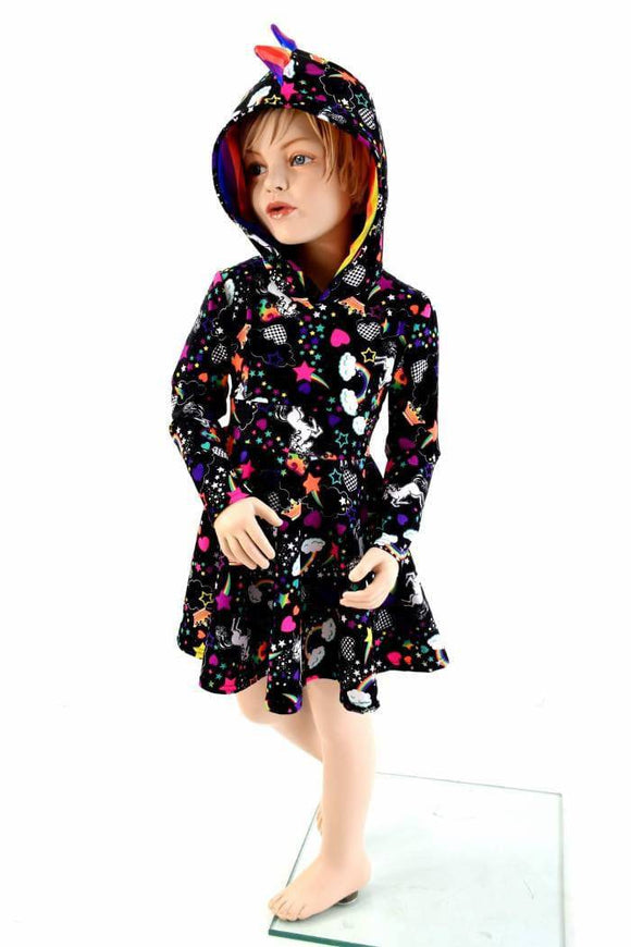 Girls Dragon Tail Skater Dress - Coquetry Clothing