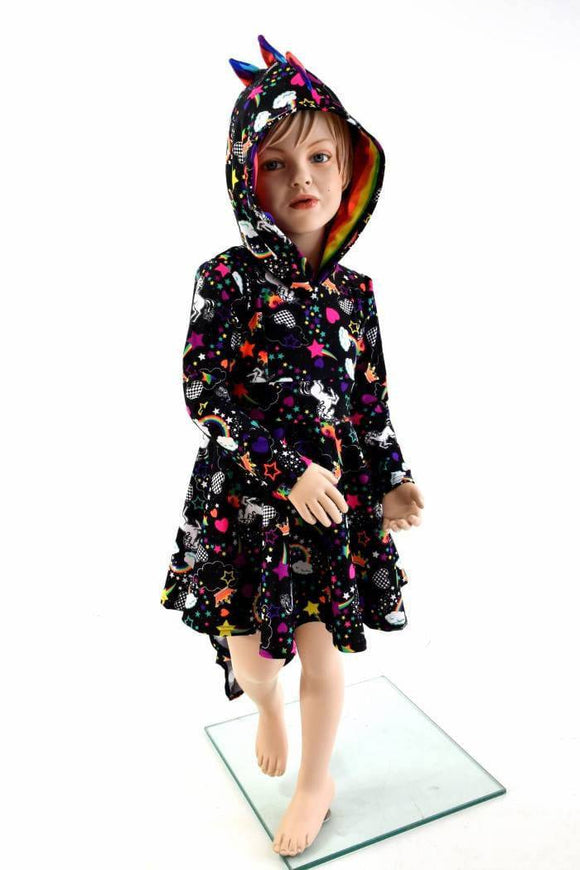 Girls Dragon Tail Skater Dress - Coquetry Clothing