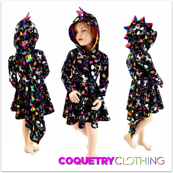 Girls Dragon Tail Skater Dress - 7