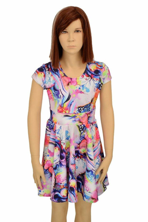 Girls Dreamscape Skater Dress - Coquetry Clothing