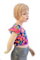 Girls Flip Sleeve Tahitian Floral Top (TOP ONLY) - Coquetry Clothing