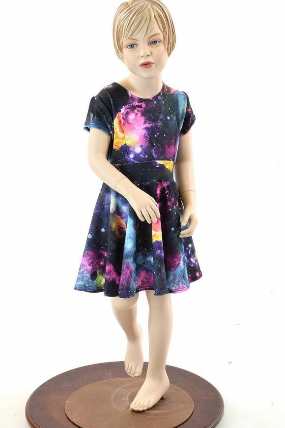 Girls Galaxy Skater Dress - Coquetry Clothing